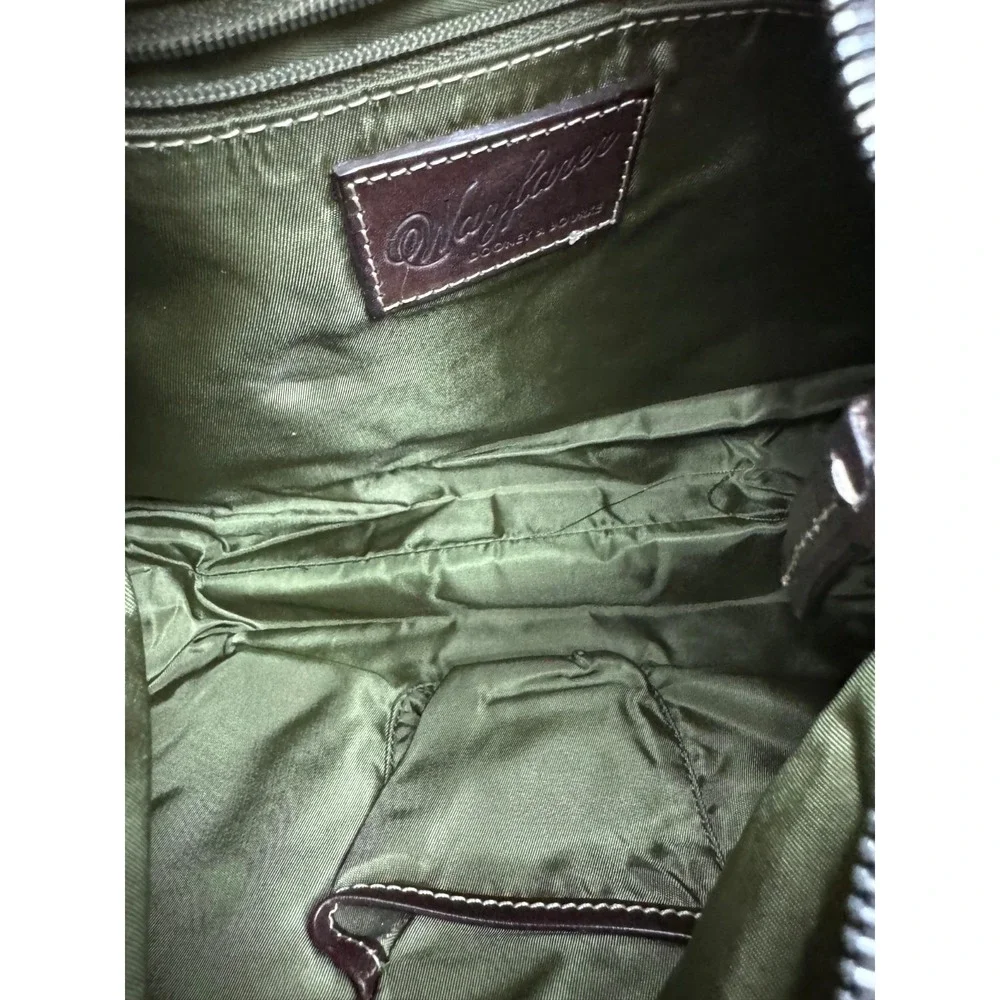 Dooney & Bourke Women's Nylon Brown Leather Strap‎ Hobo Shoulder Bag Army Green